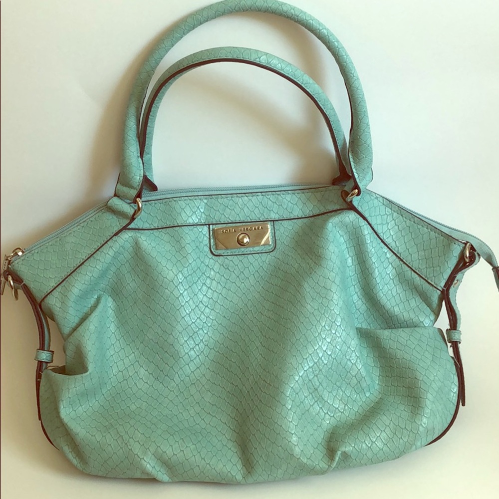 Sofia Vergara teal purse